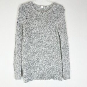 Gap Sweater Womens XS Gray Marled Pullover Alpaca Blend Preppy Classic Cozy